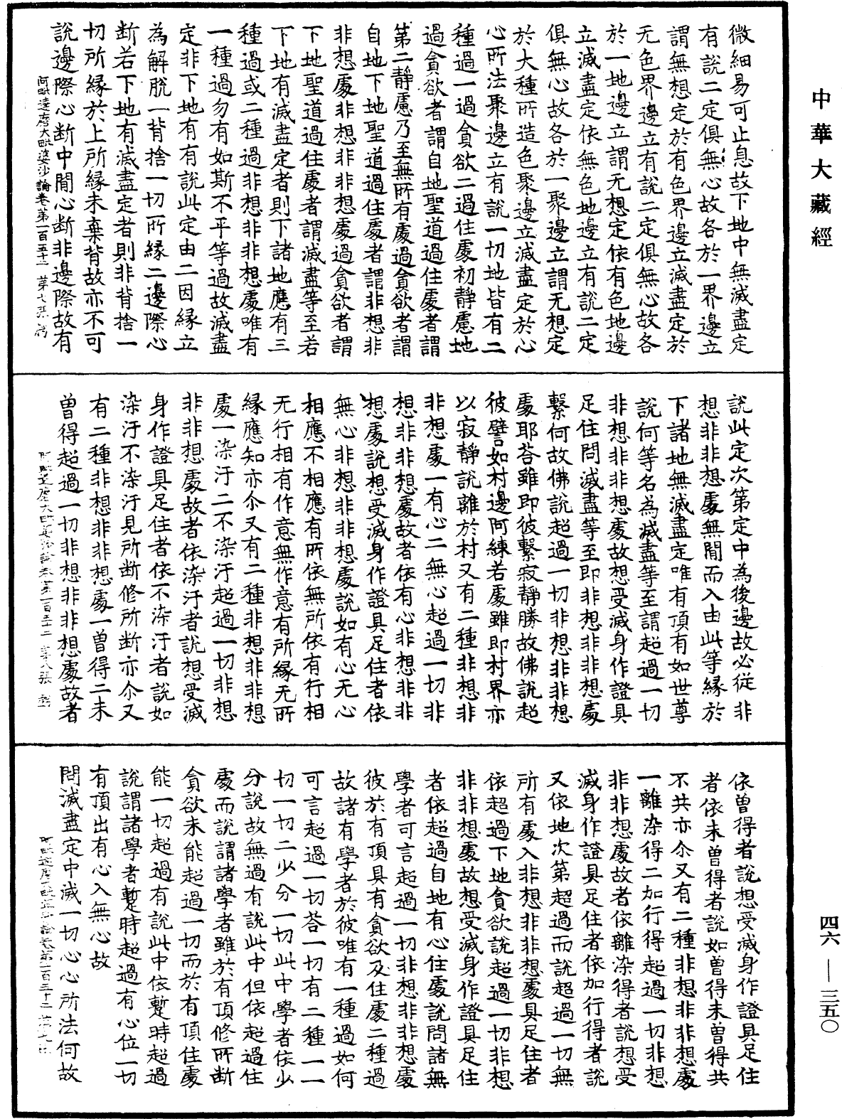 阿毗達磨大毗婆沙論《中華大藏經》_第46冊_第0350頁