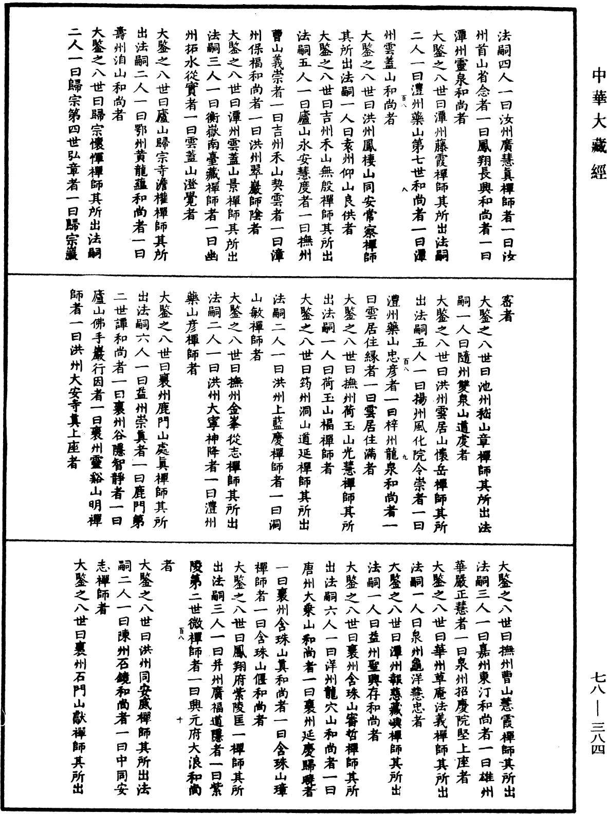 傳法正宗記《中華大藏經》_第78冊_第0384頁