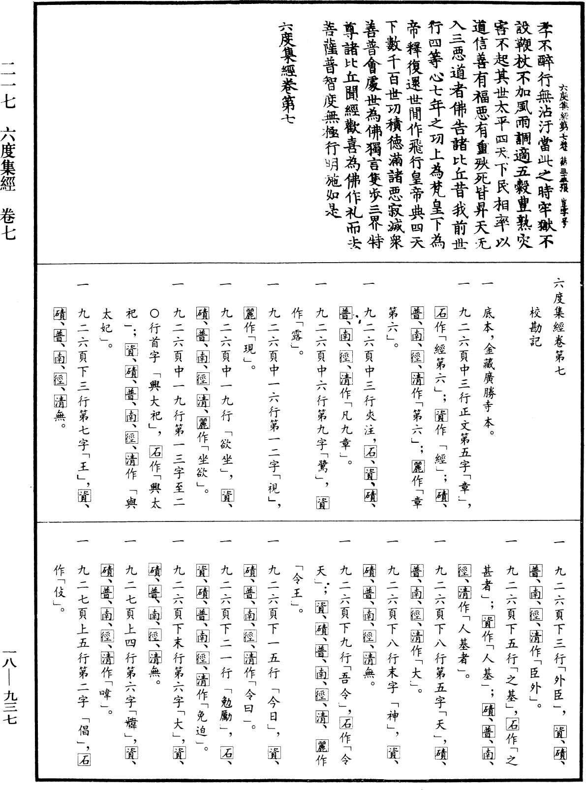 六度集經《中華大藏經》_第18冊_第937頁