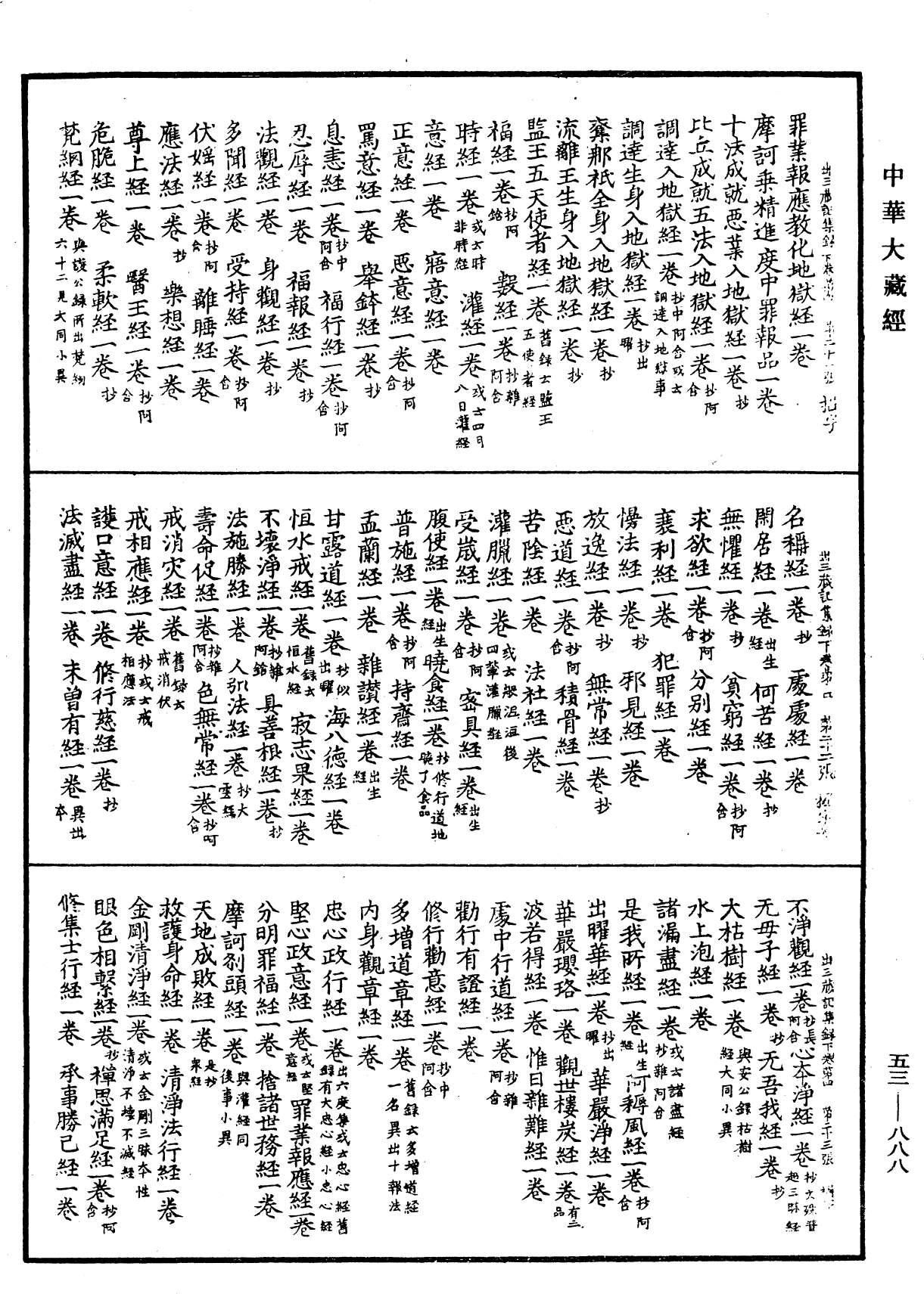 出三藏记集《中华大藏经》_第53册_第888页