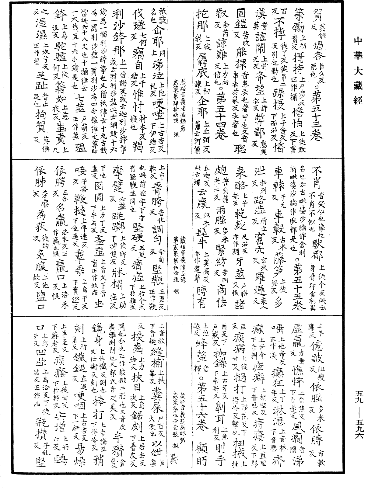 新集藏經音義隨函錄《中華大藏經》_第59冊_第0596頁