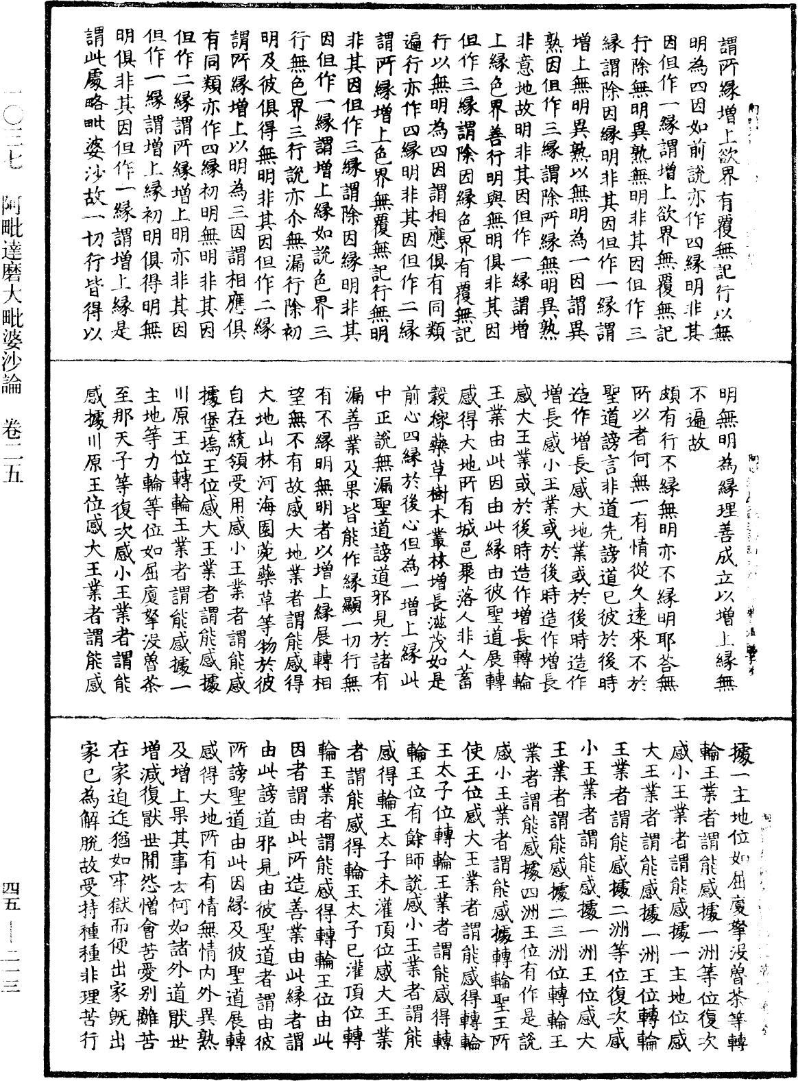 阿毗達磨大毗婆沙論《中華大藏經》_第45冊_第213頁