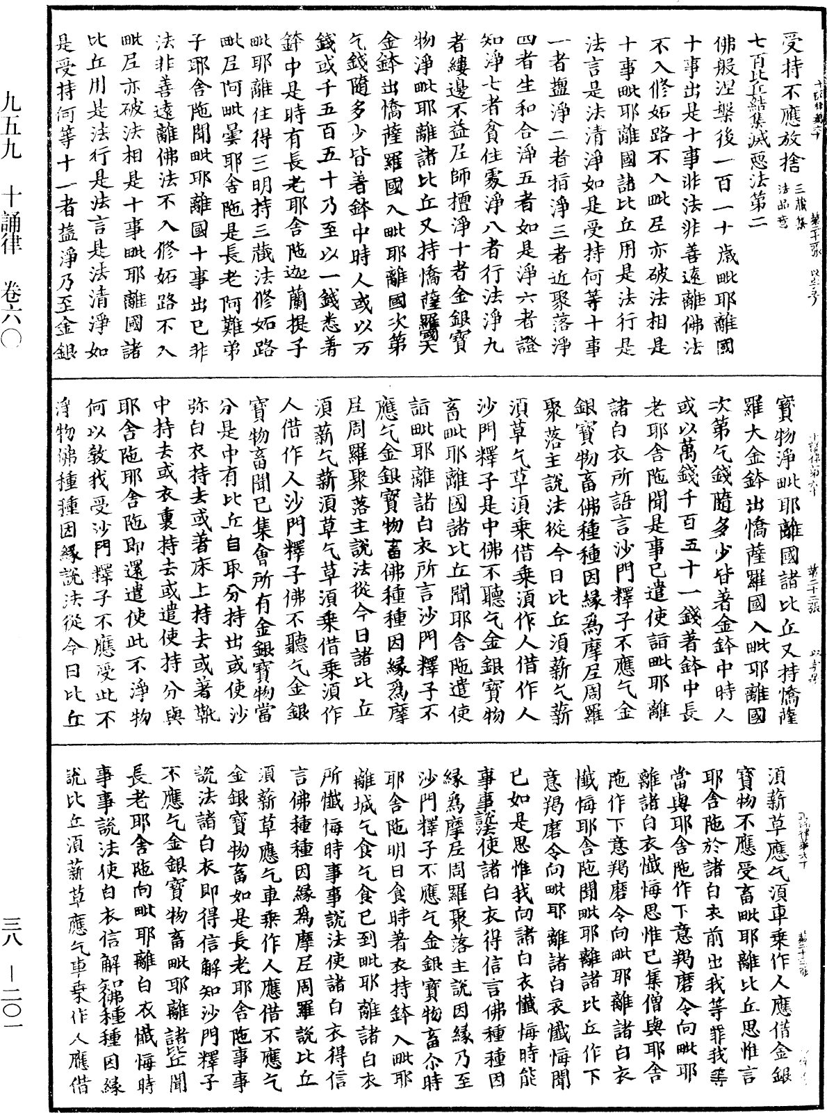 十誦律《中華大藏經》_第38冊_第201頁